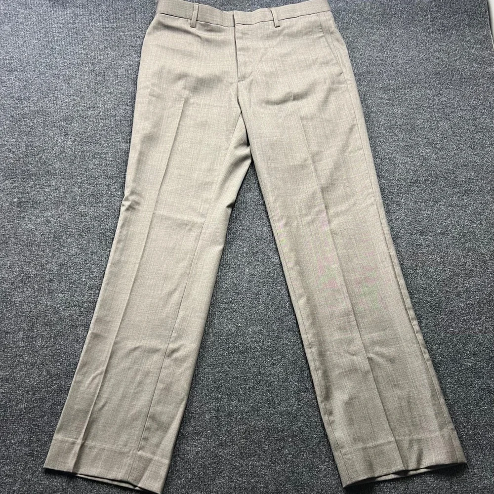 Banana Republic Classic Fit Wool Blend Dress Pants Taupe Brown 33x32 Mens